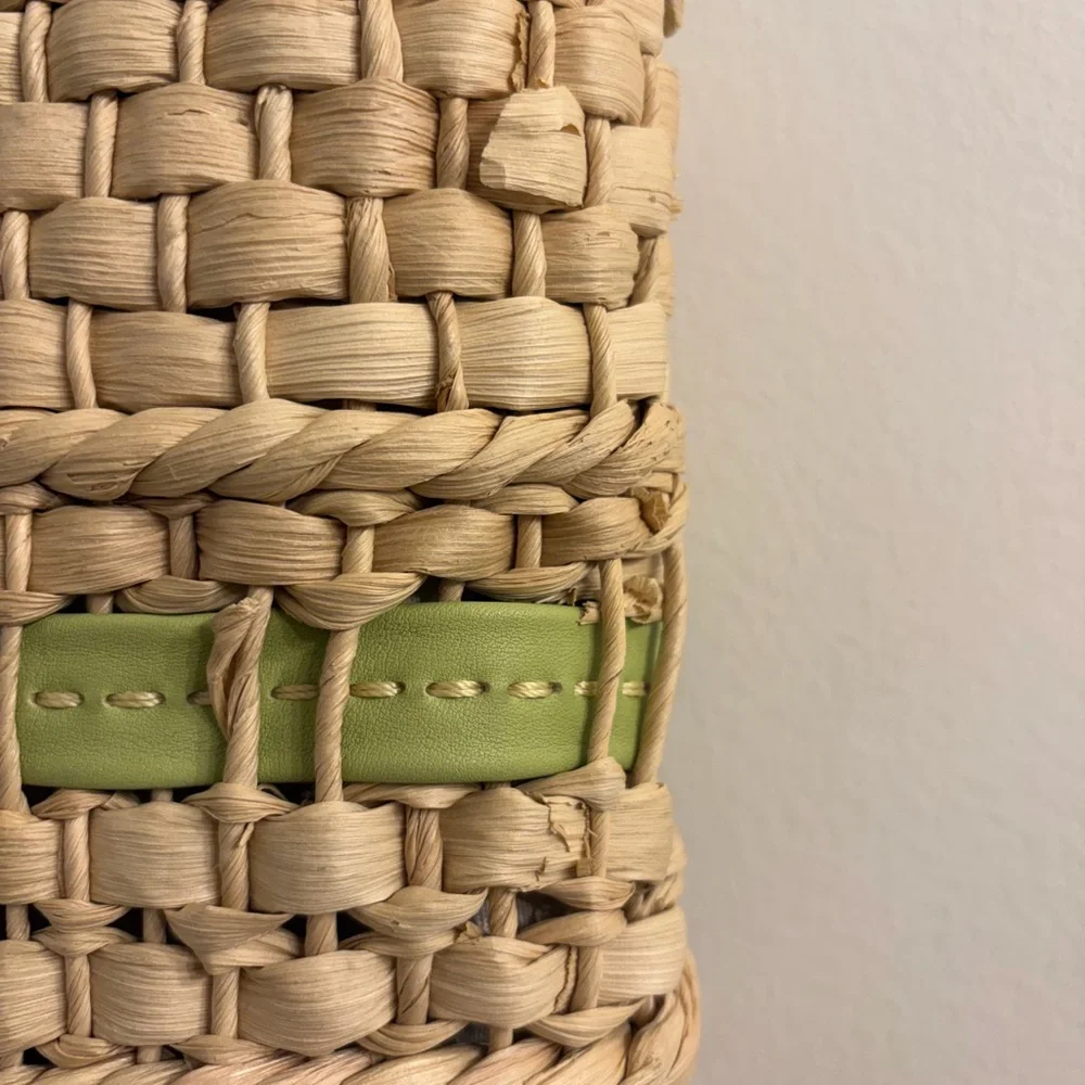 Brighton Tan and Green Woven Tote